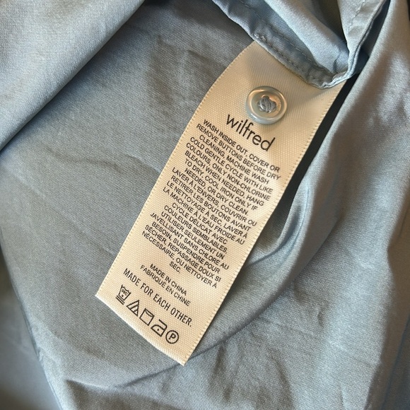 WILFRED LIGHT BLUE PUFF SLEEVE MINI DRESS Size 2XS - Picture 13 of 15